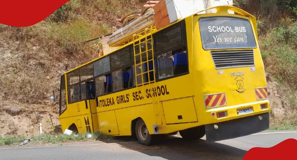 Itoleka Girls' bus after accident.