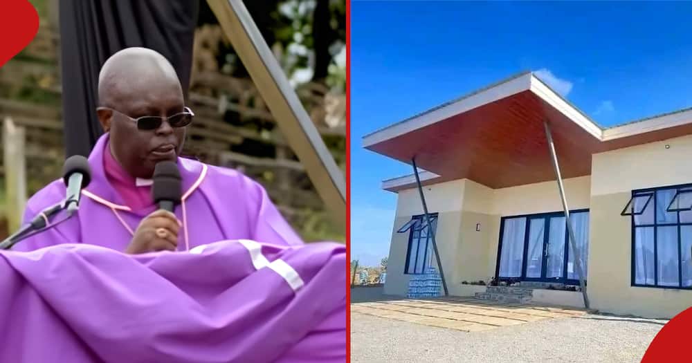 Bishop Korir Kongoi led Kenyans in praying for Kelvin Kiptum's wife new house.