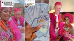 Lady Flaunts Ward of Cash after Marrying Older Mzungu Man, Says It's the Secret to Happiness