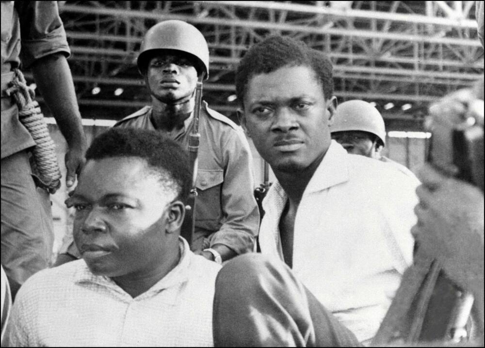 Congolese independence hero Patrice Lumumba, right, and Joseph Okito, the vice president of the senate, were arrested in December 1960