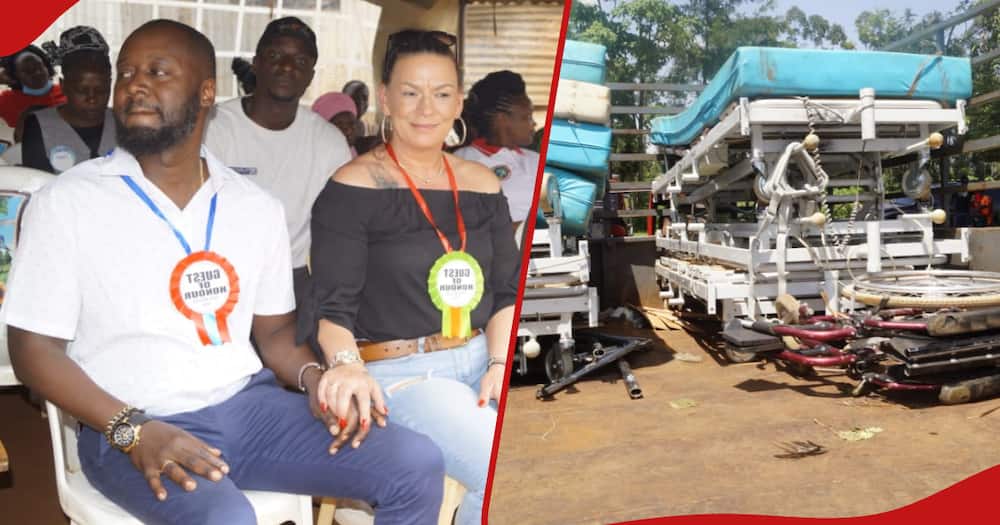 Allan Moseti donates KSh 1m ICU beds to Bidii Health Centre in Trans Nzoia.