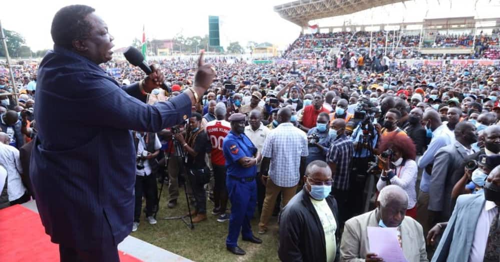 Francis Atwoli led Luhya elders in endorsing Raila Odinga.