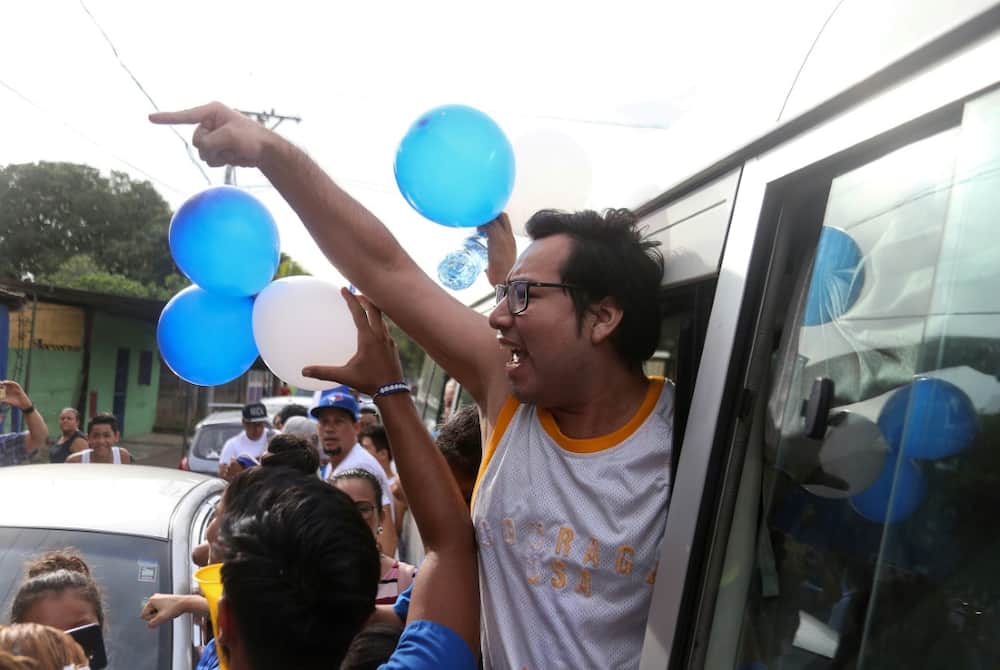 Nicaraguan Yubrank Suazo, seen here after release from jail in 2019, has been sentenced to 10 years in prison