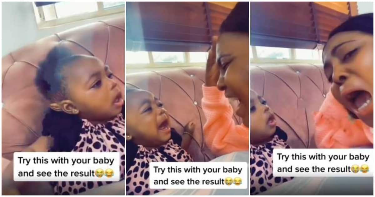 Baby Was Surprised: Video Shows Funny Moment Cute Baby Stopped Crying after  Seeing Mum Outcry Her 