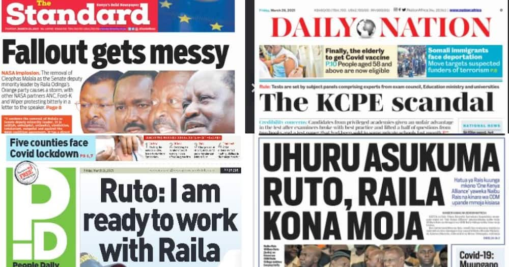 Kenyan Newspapers Review For March 26 Covid 19 Lockdown Looms In 5 Counties Tuko Co Ke