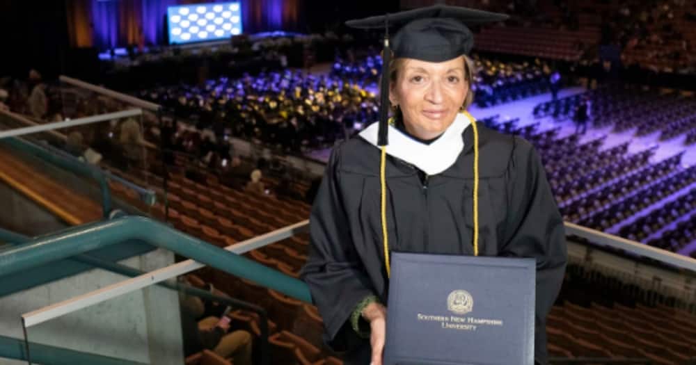 She graduated at 67 years old. Photo: Southern New Hampshire University.