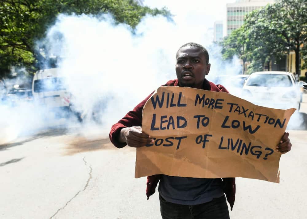 Protests were held earlier this month in Nairobi over the proposed tax hikes