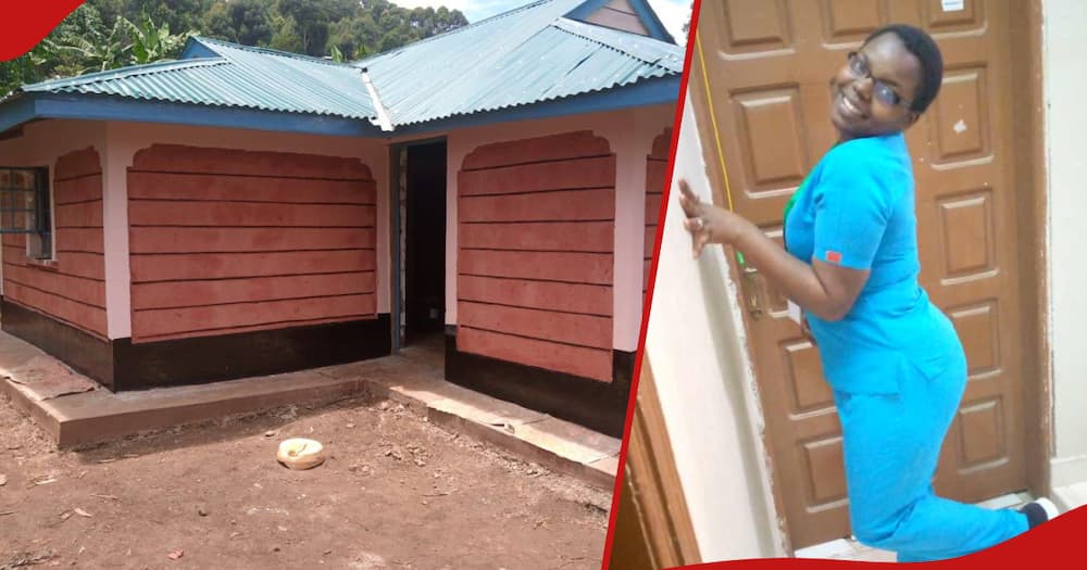 Una mujer kisii que trabaja en Arabia Saudita construye una hermosa y modesta casa valorada en 400.000 chelines kenianos después de ahorrar su salario durante dos años.