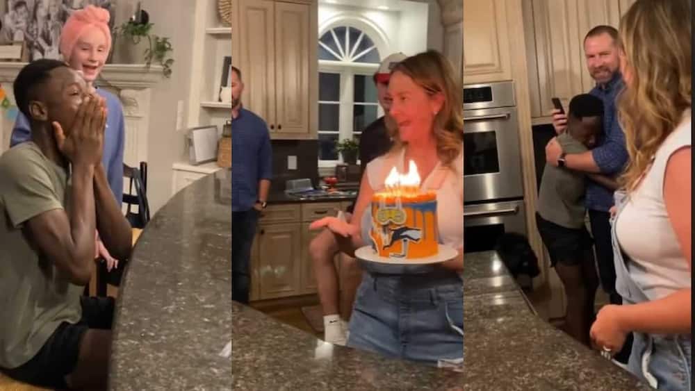 Adopted boy surprised on birthday
