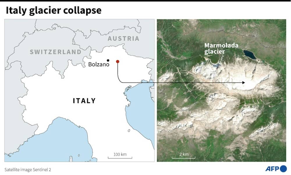Italy glacier collapse