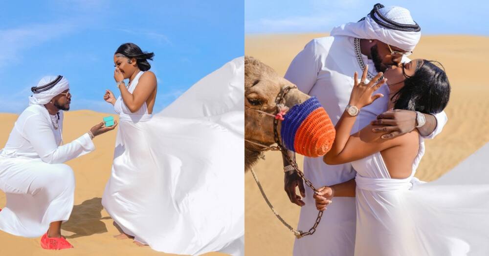 He proposed to his girlfriend in the middle of a desert. Photo: @itgirltalia.