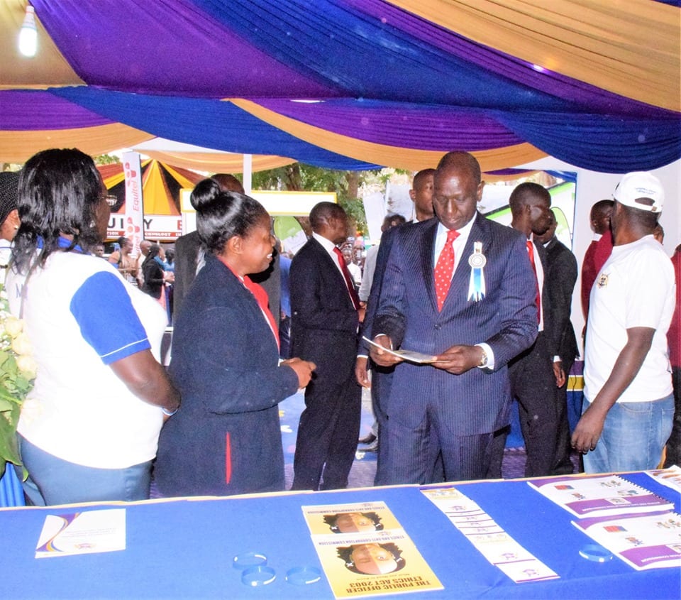 William Ruto visits EACC stand at Nairobi ASK show
