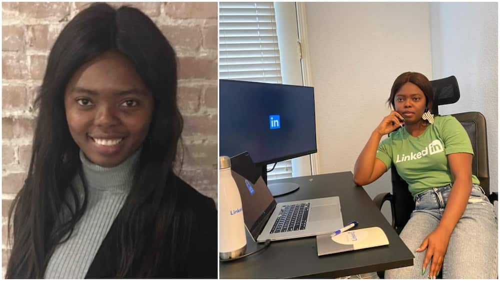 Nigerian lady gets a job as data sceintist with LinkedIn, shares work photo
