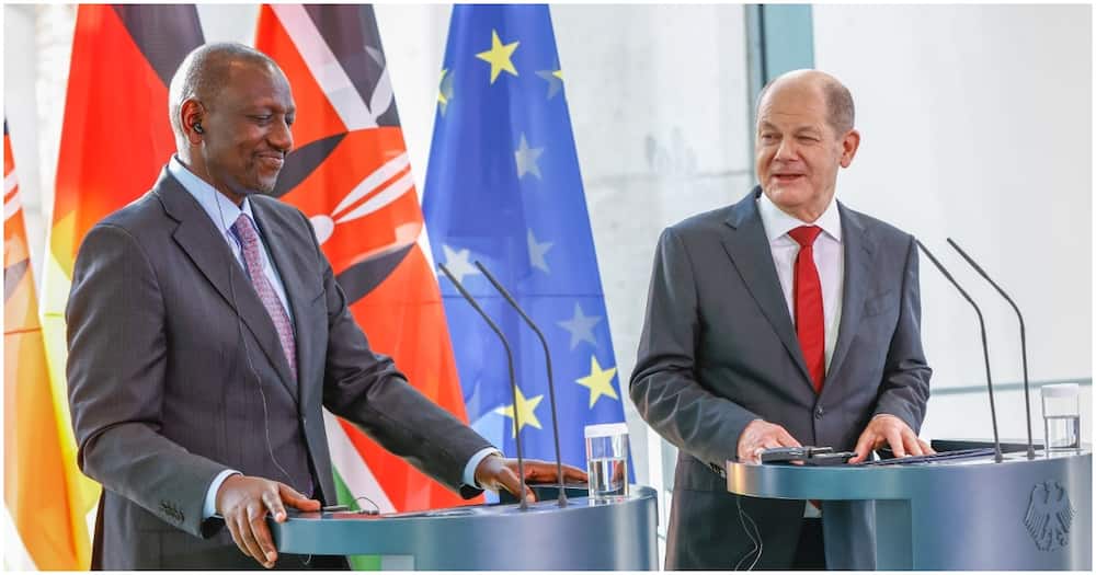 William Ruto and Olaf Scholz.