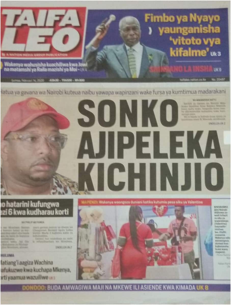 Kenyan newspapers review for February 13: Pastor Ng'ang'a's 2015 road accident haunts him, officers and lawyer