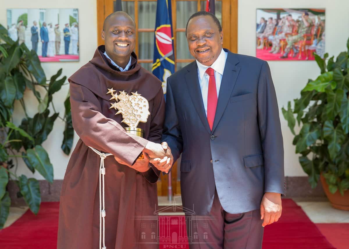 Image result for Peter Tabichi with Uhuru