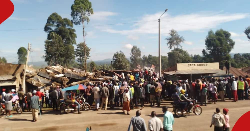 A 6-storey building collapsed in Nyamira on Tuesday, April 23.