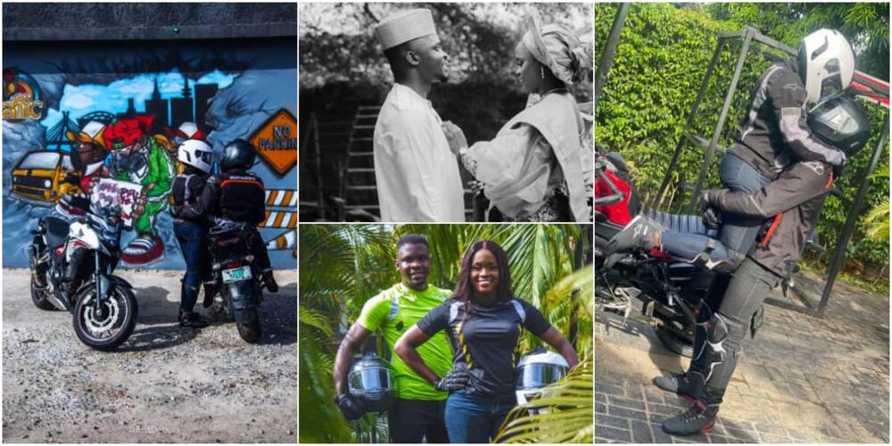 Time to Ride Forever: Nigerian Lady Biker who Married Fellow Biker Shares Love Story as Cute Photos Emerge
