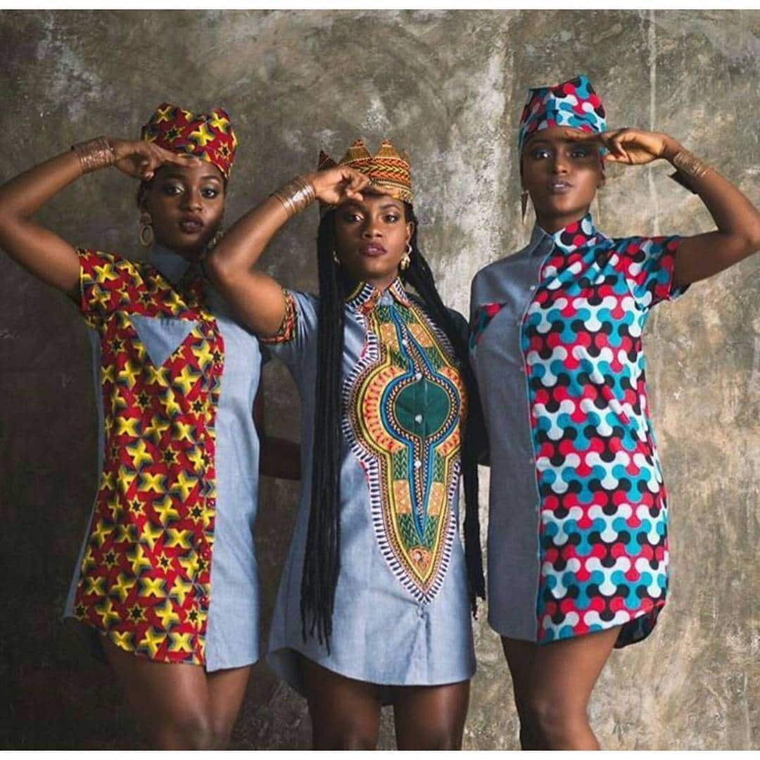 Kitenge shirt hot sale dresses