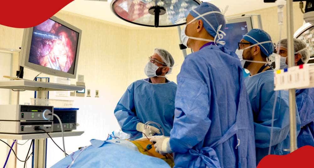 A kidney surgery in session