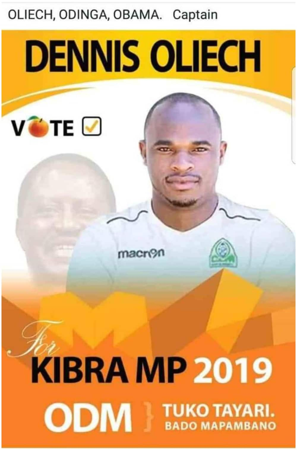 Oliech denies interest in Kibra seat hours after K'Ogalo terminating deal