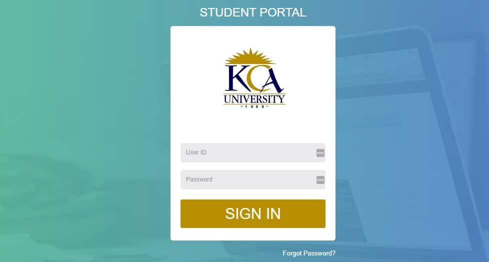 KCA student portal: account registration, e-learning and exam timetables