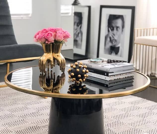 Glam-inspired coffee table