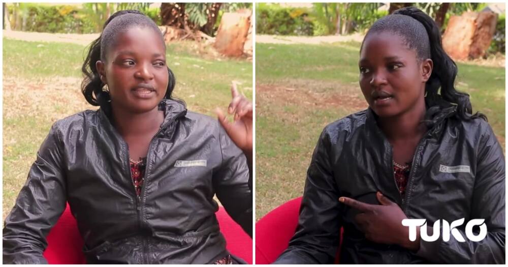 Caroline Asiko during an interview at TUKO.co.ke offices.