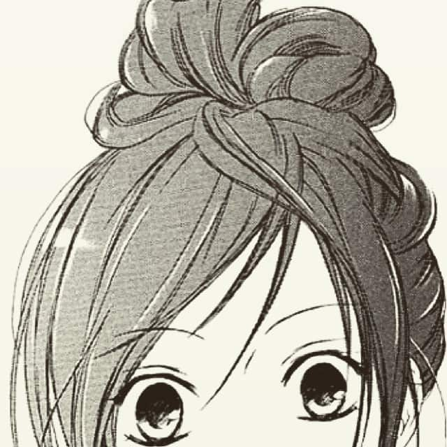 how to draw anime hair in a bun