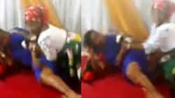 Body-To-Body Combat as Wife and Mom-In-Law Clash in Front of Hubby