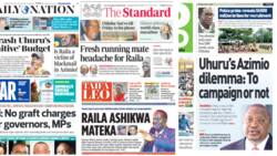 Kenyan Newspapers Review, April 11: Uhuru Kenyatta to Tour Mt Kenya to Market Raila Amid Fears of Being Booed