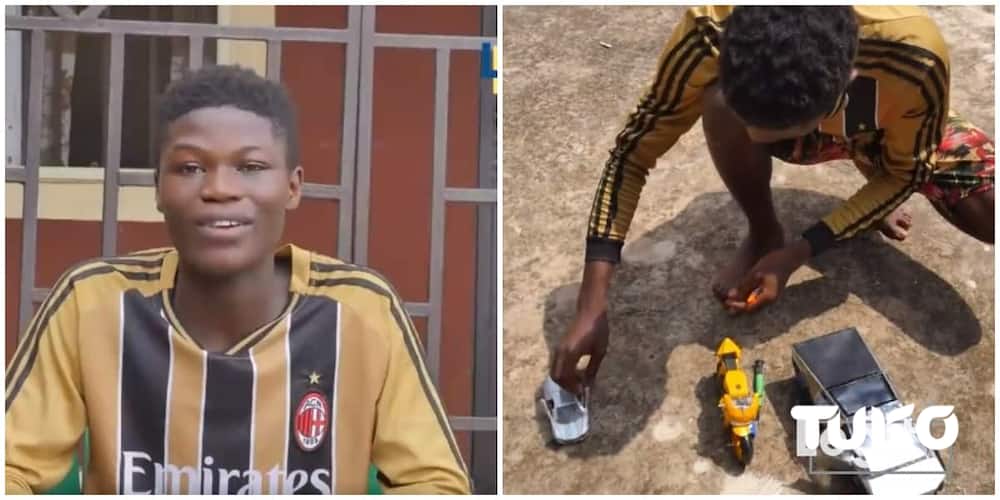 Young Nigerian boy who built small cars with aluminium zinc says he wants to work for Elon Musk