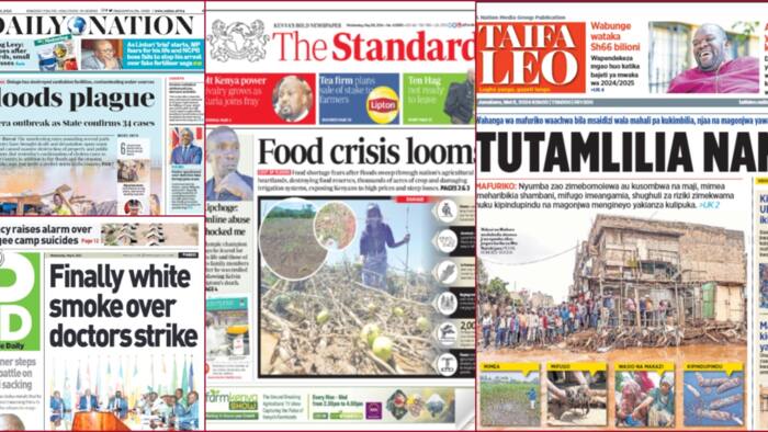 Kenyan Newspapers Review, May 8: Police Officer in Custody after Allegedly Stealing Woman's Fish