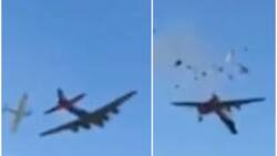 United States: World War 2 Planes Collide in Mid-Air During Air Show