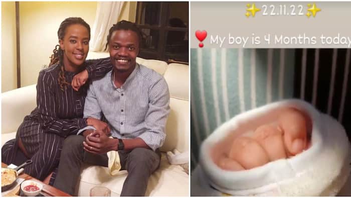 Juliani's Wife Lillian Nganga Shares Cute Photo of Son Utheri, Celebrates Him Turning 4 Months
