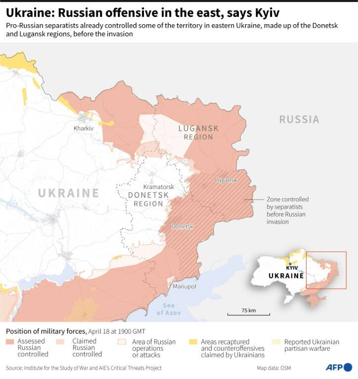 Ukraine: Russian offensive in the east says Kyiv