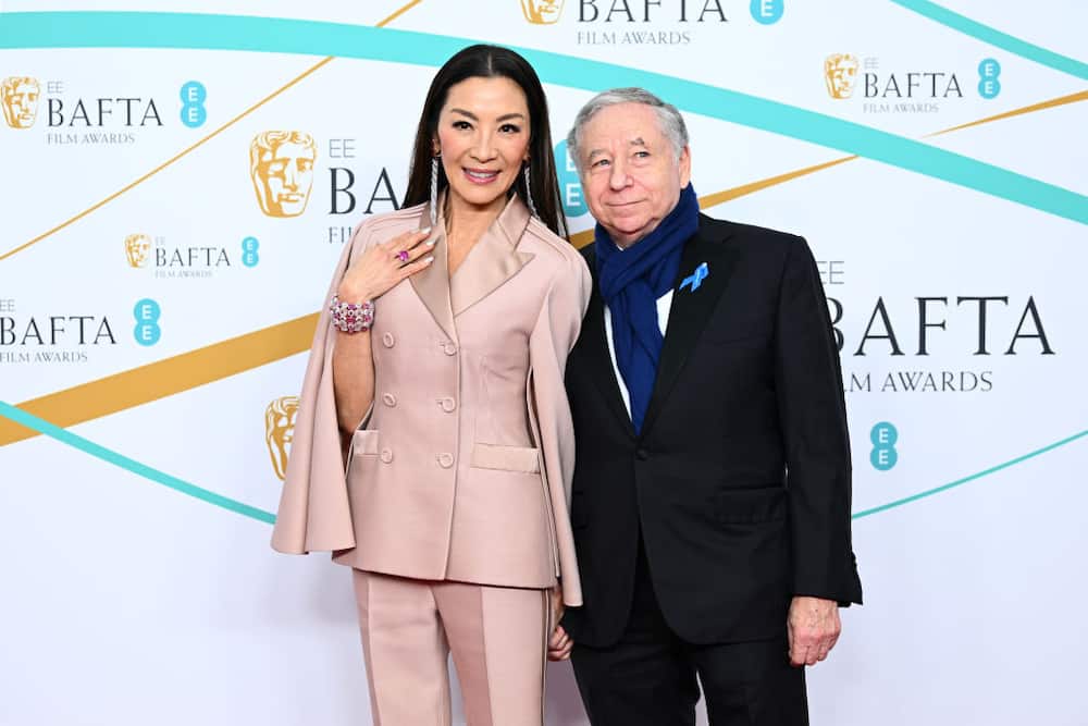 Michelle Yeoh and Jean Todt attend the EE BAFTA Film Awards 2023