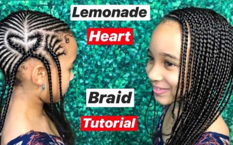 lemonade braids with heart
