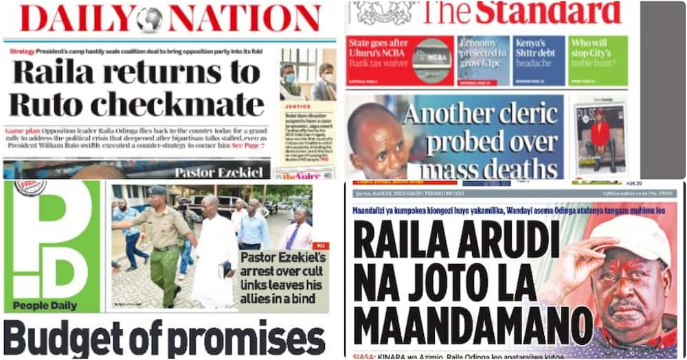 Kenyan newspapers for Friday, April 28.