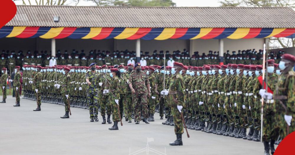 GSU officers lined-up for a passing-out parade.