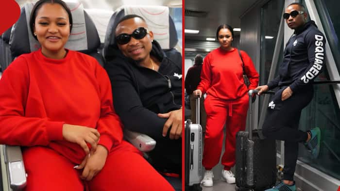 Otile Brown Shares Adorable Photos with Manager Mumbi Maina as They Jet out Of Country