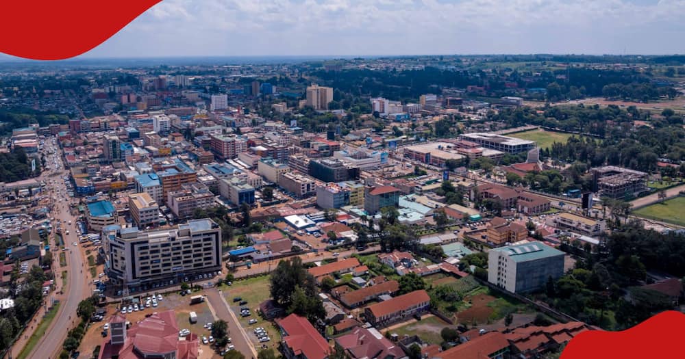 Aerial view of Eldoret town