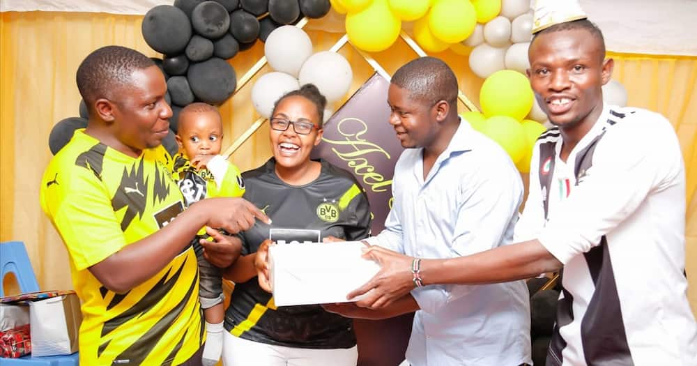 11 photos of KSh 221m Jackpot winner Samuel Abisai, his beautiful wife showing their undying love