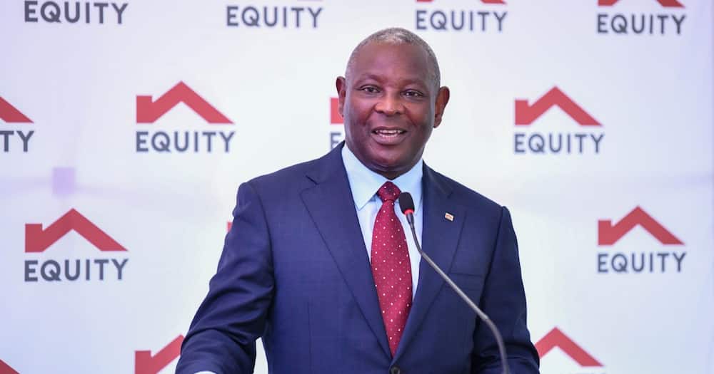 Equity Group CEO James Mwangi during the release of the bank's financial results on Wednesday, March 27.