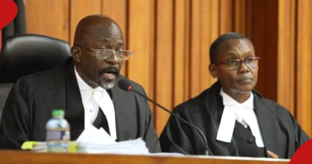 Justices Eric Ogolla and Mugure Thande.