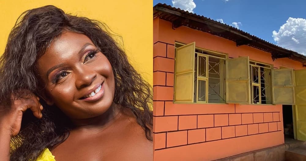 Nyota Ndogo and the house she built her mother.
