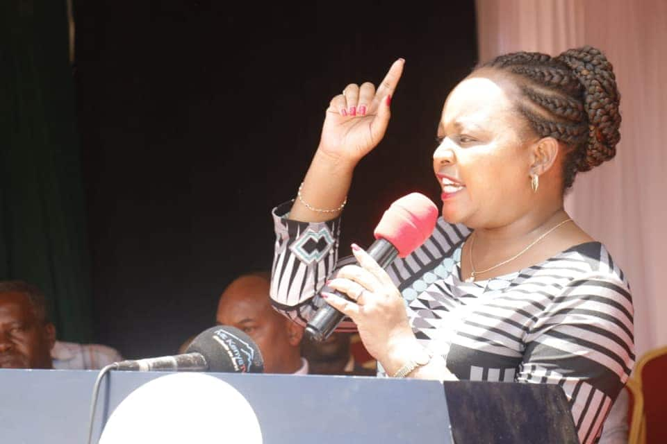 Anne Waiguru in a past address. Photo: Anne Waiguru.