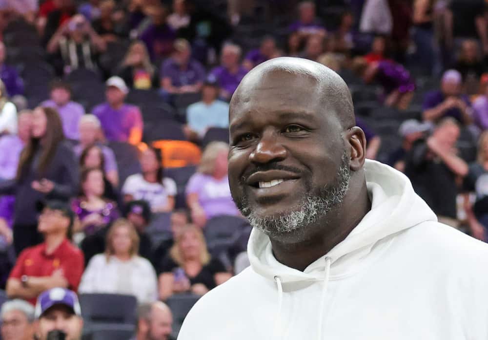 Shaquille O'Neal at a game between the LSU Lady Tigers and the Colorado Buffaloes