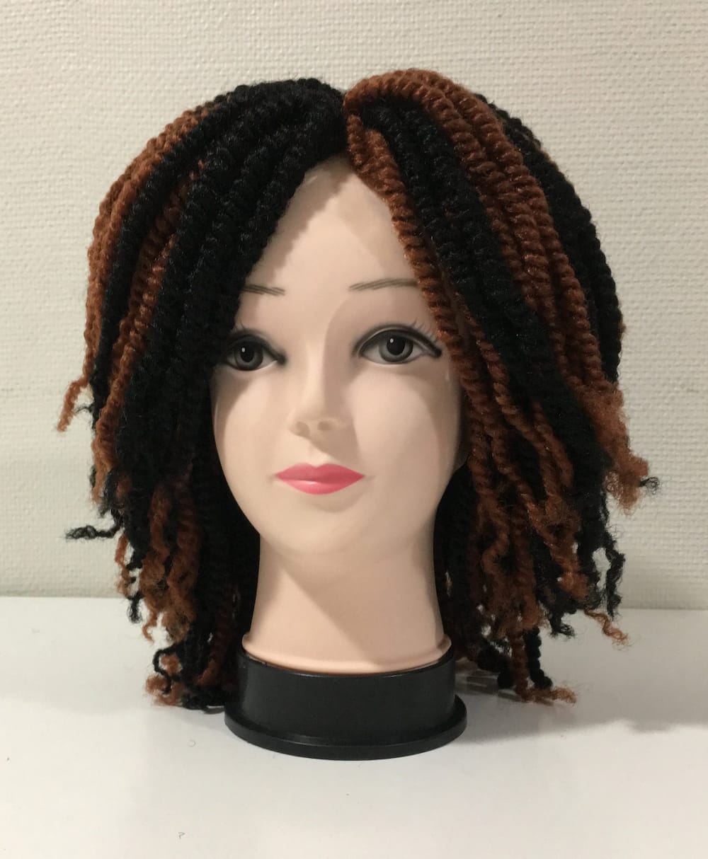 Dark Brown Lace Frontal Braided Wig- Feathers Box Braids Style