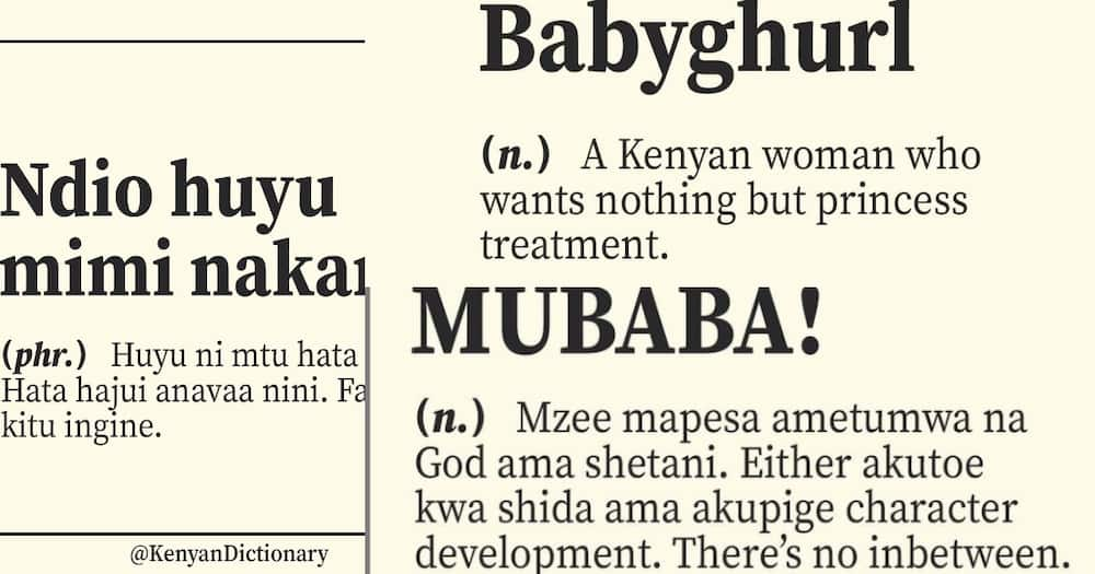 Mubaba Hilarious Kenyan "Dictionary" Created by Netizens Goes Viral